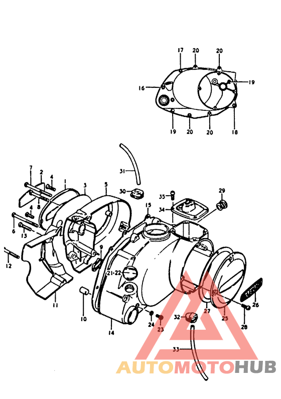 Crankcase cover ass`y  (v