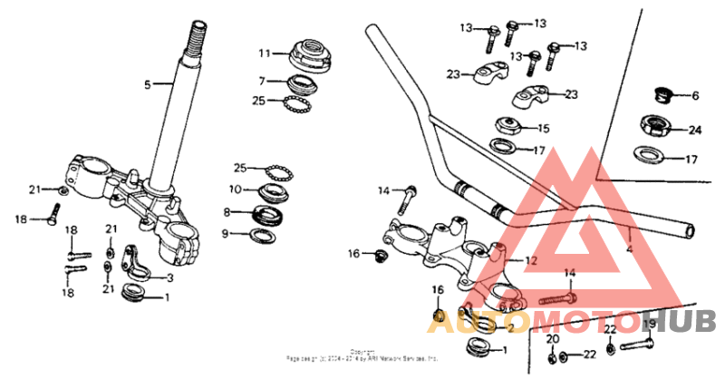 Handlebar + top bridge + stem