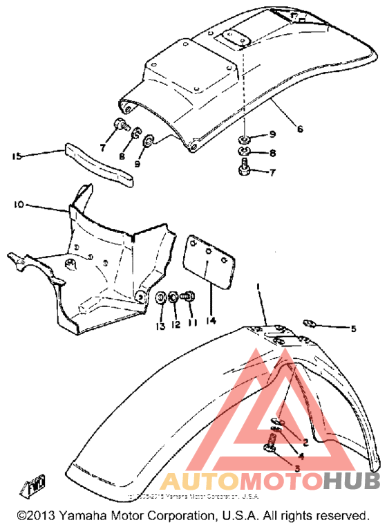 Front fender-rear fender