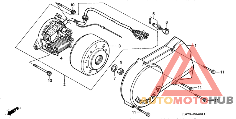Left crankcase cover/ generator