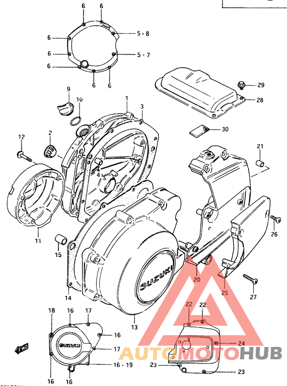 Crankcase cover ass`y  (v