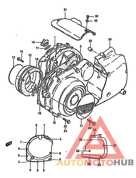 Crankcase cover ass`y  (v
