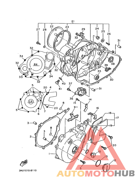 Crankcase cover ass`y  (v