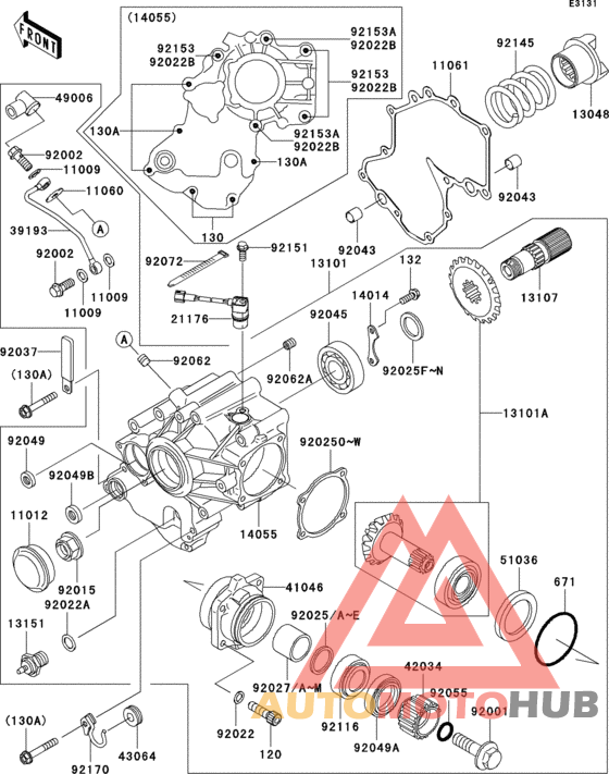 Front bevel gear(1/3)