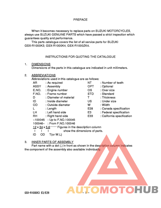 Catalog preface