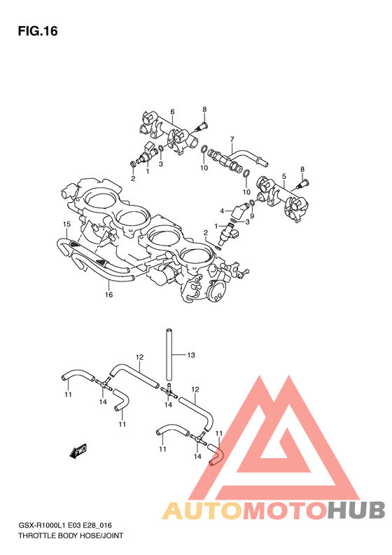 Throttle body hose/joint