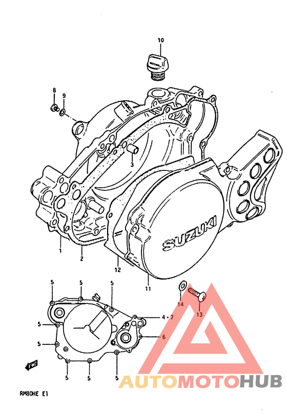 Crankcase cover ass`y  (v