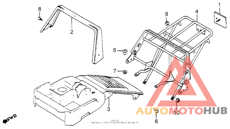 Frame rear cover + luggage carrier