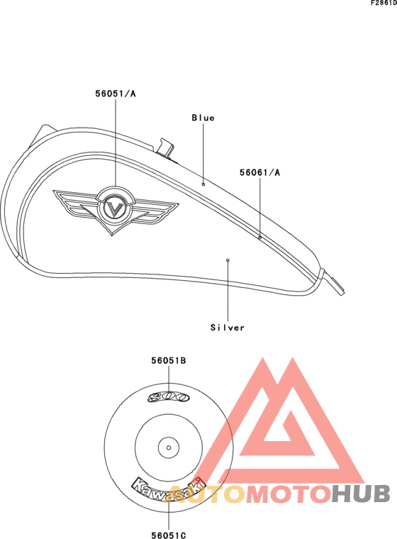 Decals(blue/silver)(vn800-b2)
