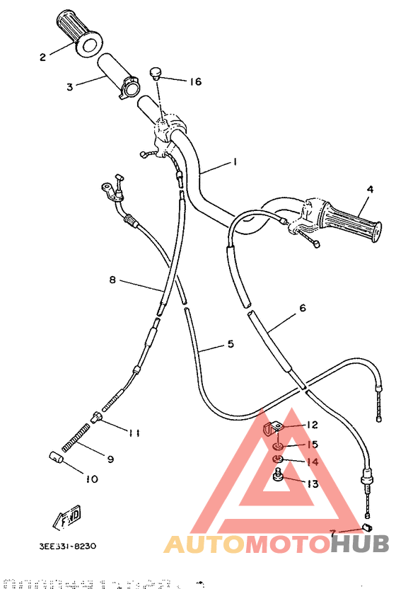 Steering handle. cable