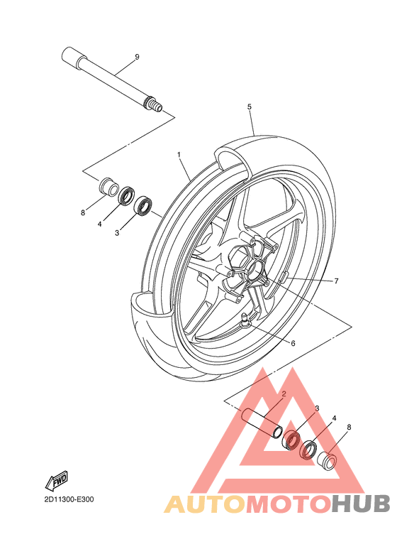 Переднее колесо