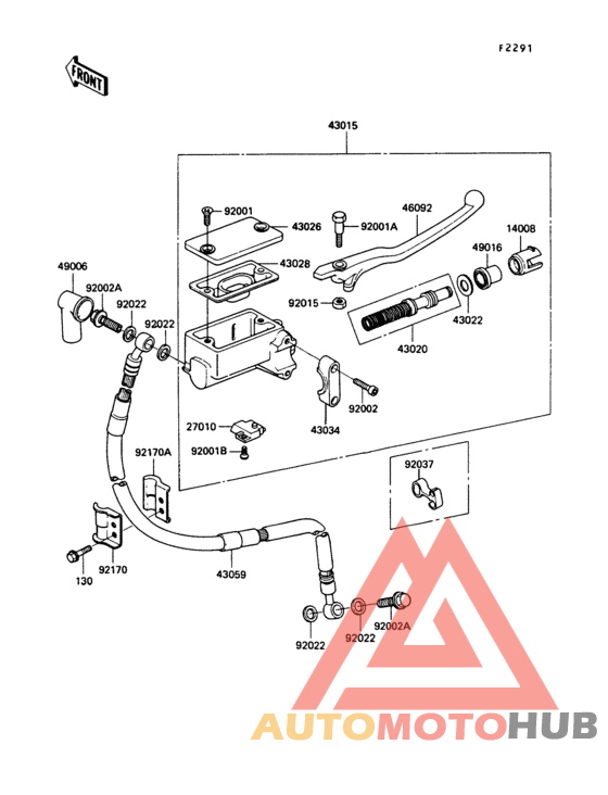 Front master cylinder(kl250-d7)