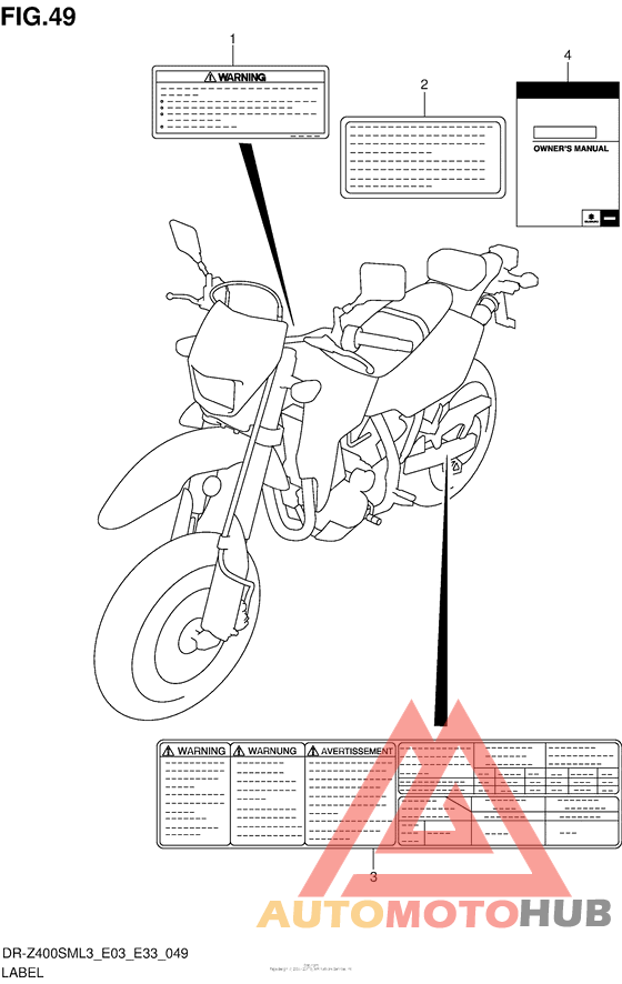 Label (Dr-Z400Sml3 E03)