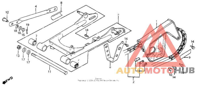 Swingarm + chain case