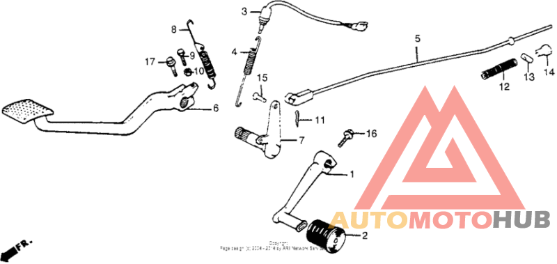 Vt500ft brake pedal + gearshift pedal