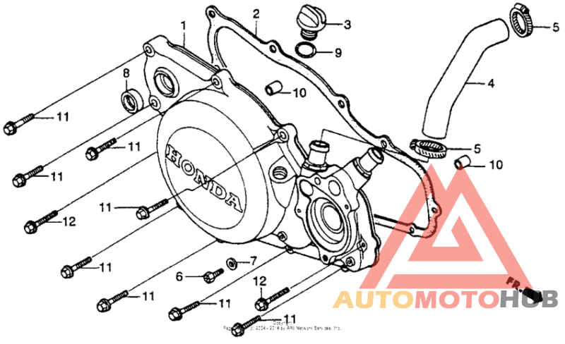 Right crankcase cover 84-86