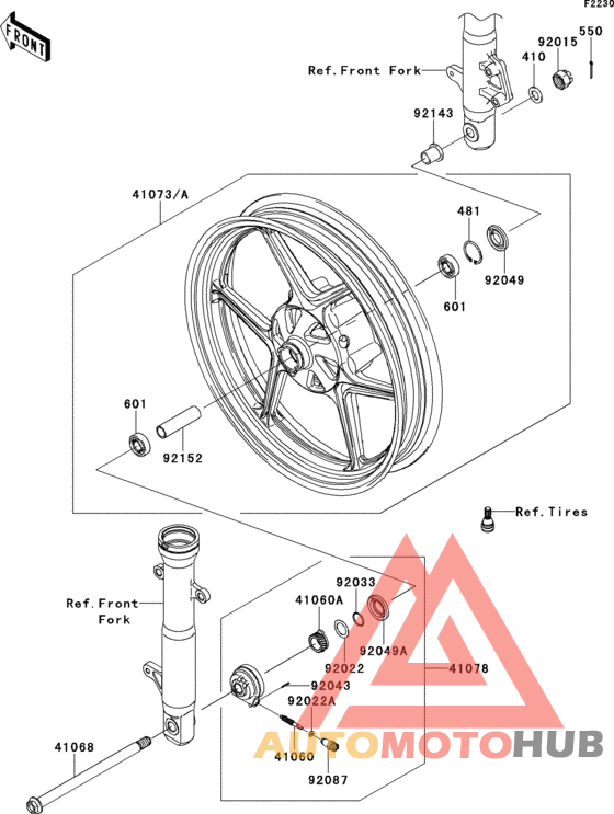 Переднее колесо