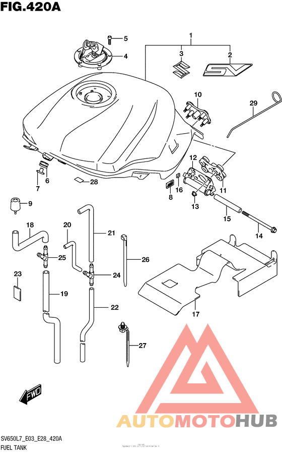 Fuel Tank (Ykv)  (Sv650L7 E03)
