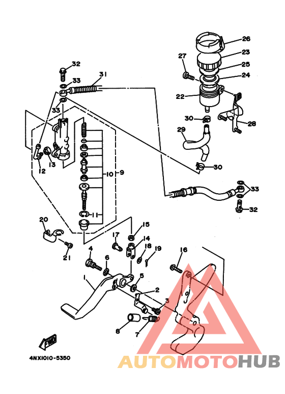 Rr master cylinder assy