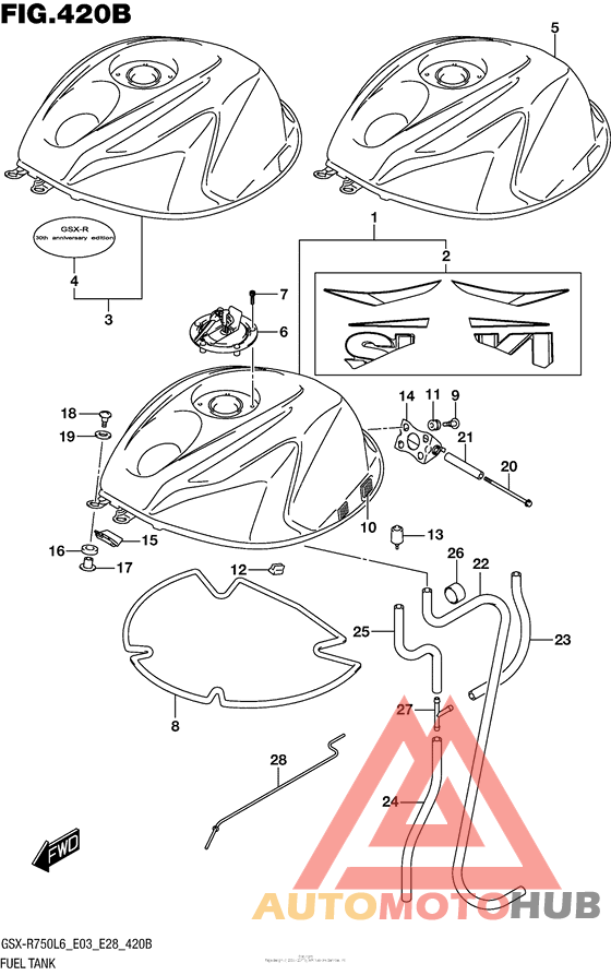 Fuel Tank (Gsx-R750L6 E28)