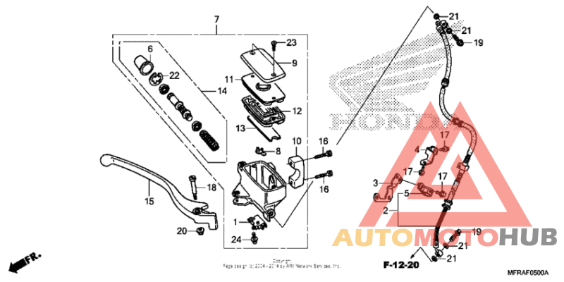Front brake master cylinder (1)