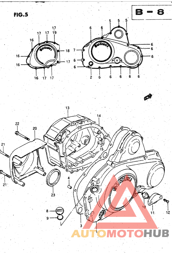 Crankcase cover ass`y  (v