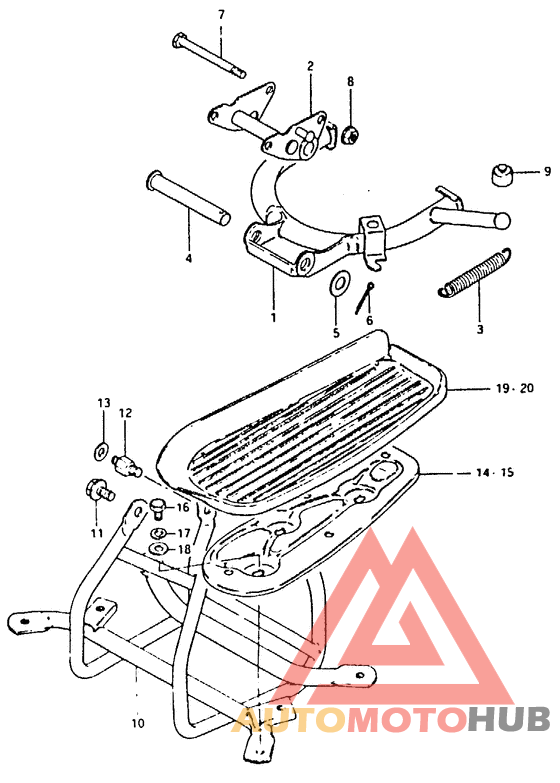 Center stand - footrest