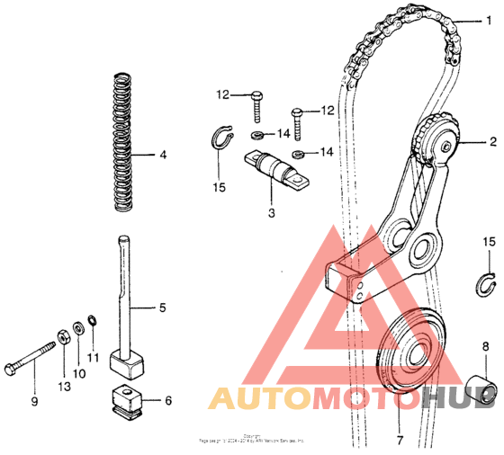 Cam chain + tensioner