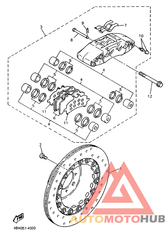 Front brake. caliper