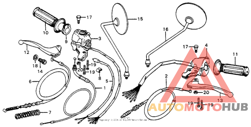 Handle switch + cable + lever