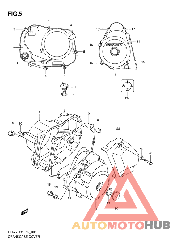 Crankcase cover ass`y  (v