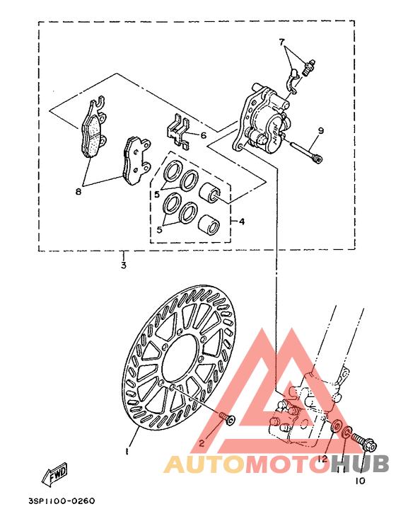 Front brake. caliper