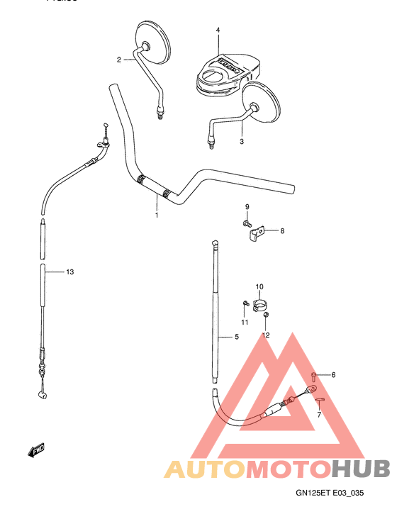 Handlebar - front cable