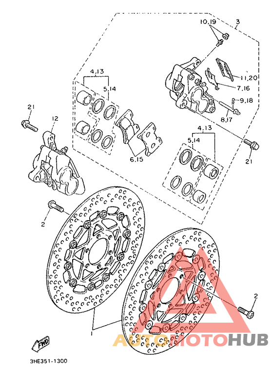 Front brake. caliper