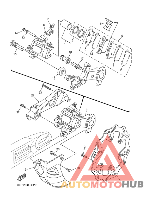 Задний суппорт