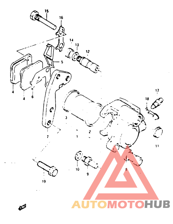 Передний суппорт тормозной