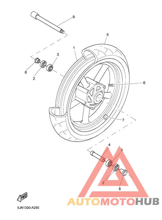 Переднее колесо