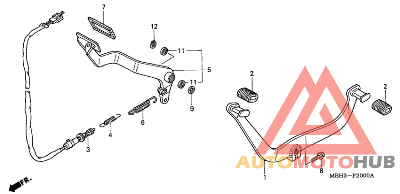Brake pedal assy