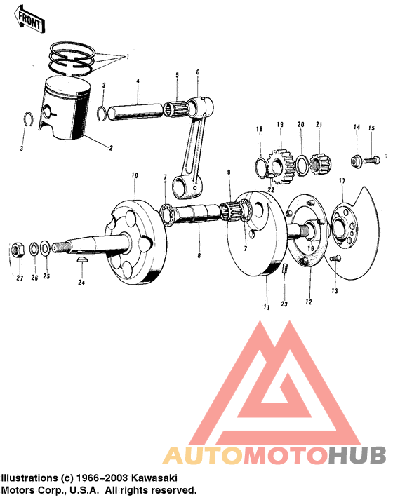 Crankshaft/piston/rotary valve