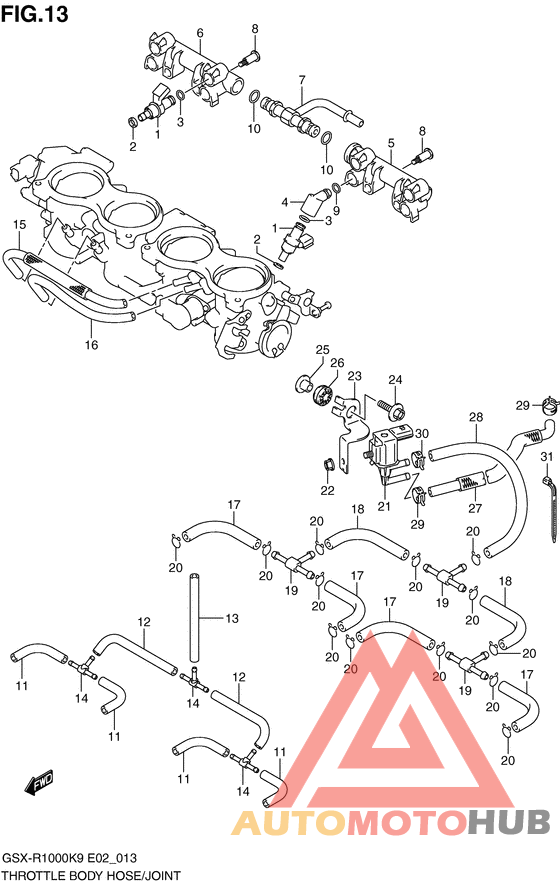 Throttle body hose/joint