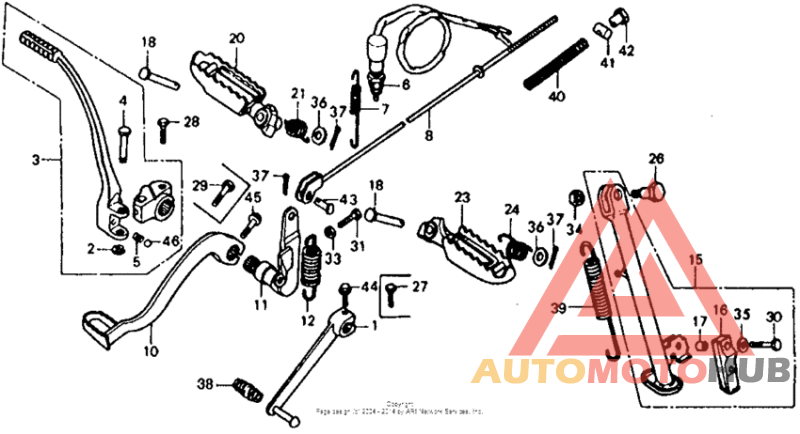 Change pedal + brake pedal + step