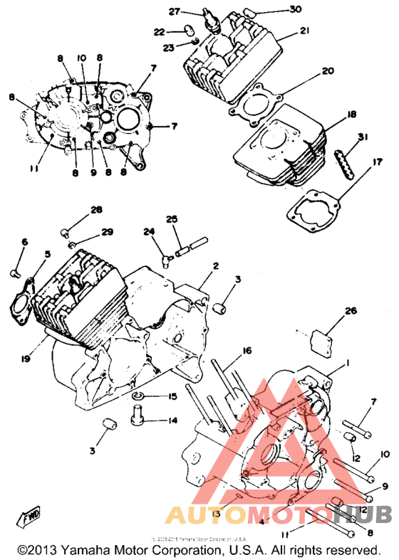 Crankcase cylinder
