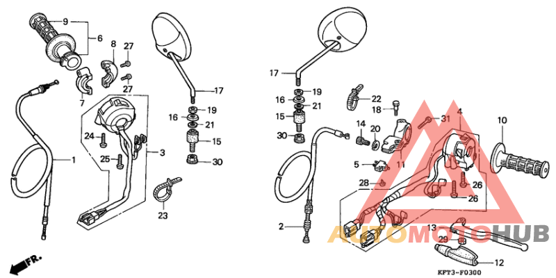 Handle lever/switch/ cable