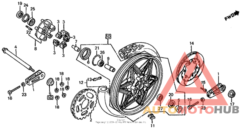 Переднее колесо