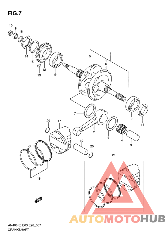 Вал коленчатый