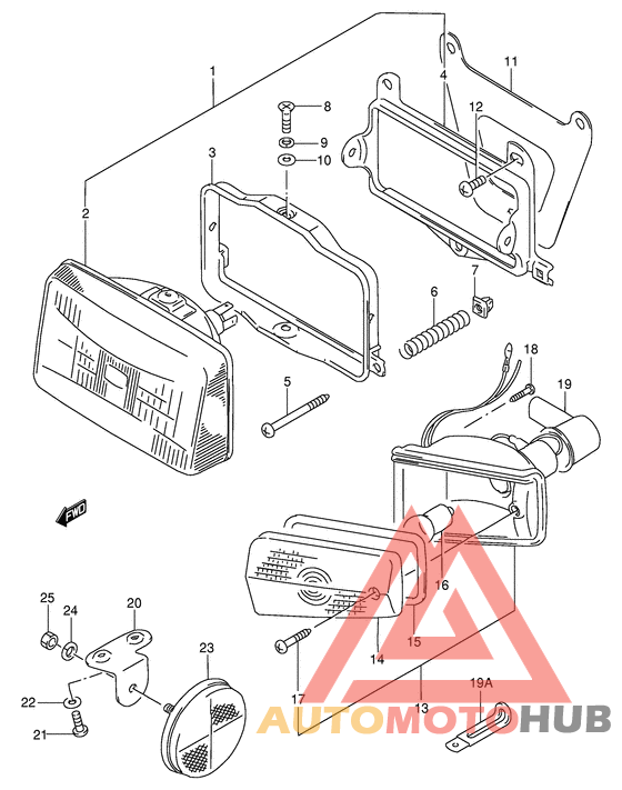 Headlamp - front turnsignal