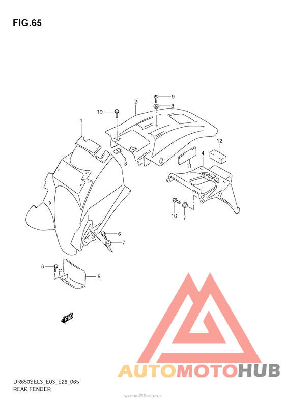 Rear Fender (Dr650Sel3 E28)