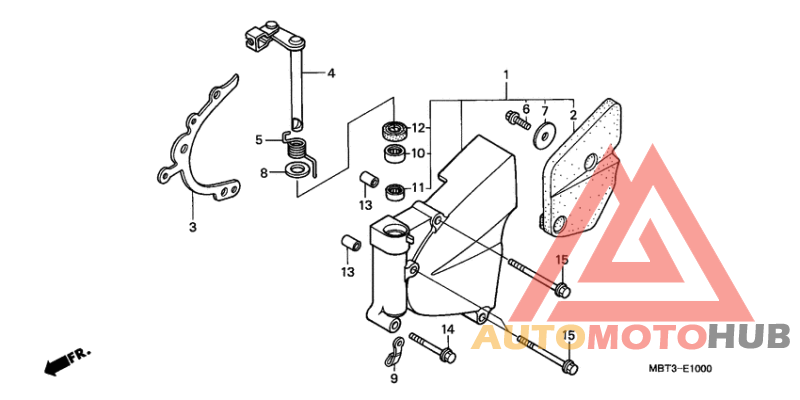 Left crankcase cover/ water pump