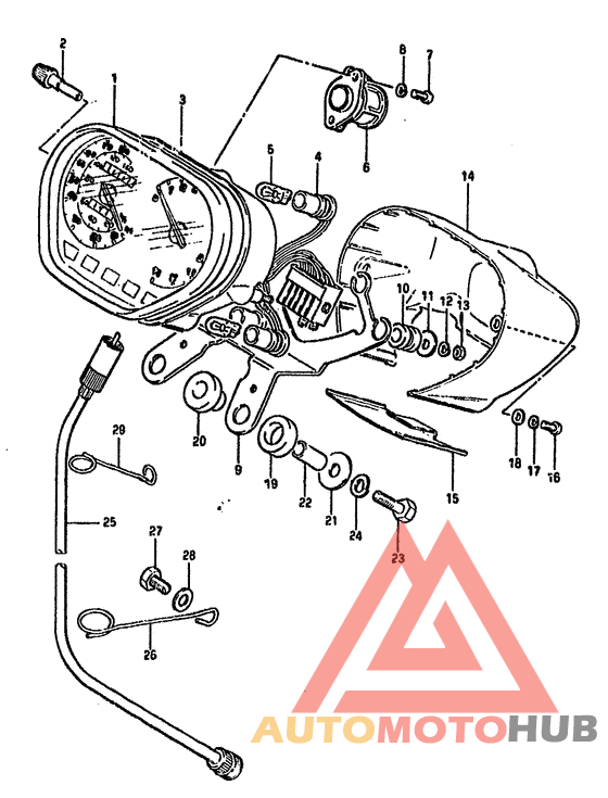 Speedometer-tachometer