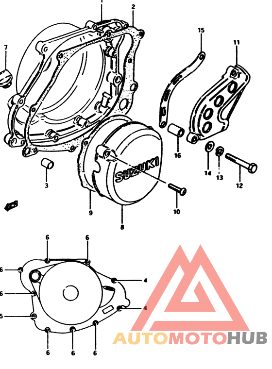 Crankcase cover ass`y  (v